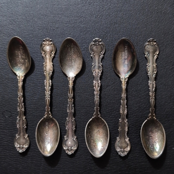 Six (6) Birks Regency Silver Plate Spoons - Patricia United Church 1913 - 1963 - Picture 1 of 11